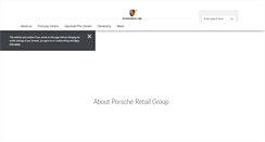 Desktop Screenshot of porscheretailgroup.co.uk